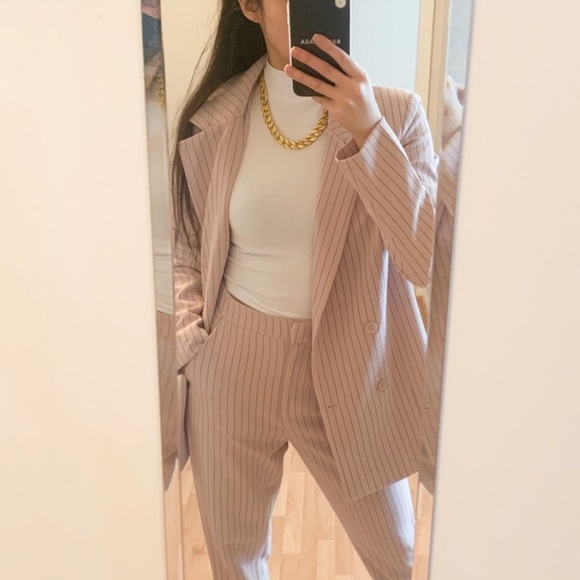 Missguided pink pin stripe blazer - Picture 5 of 5